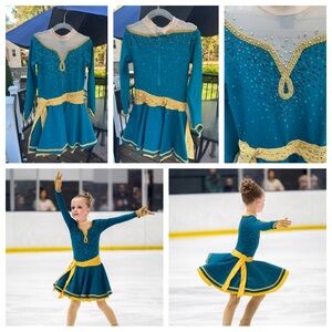 Teal and Gold "Brave" Dress